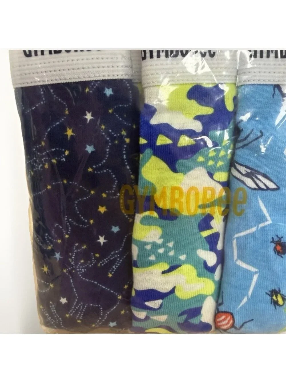 Gymboree Boy's Briefs Underwear 3-Pack size 5-6 100% Cotton Bugs/Constellations